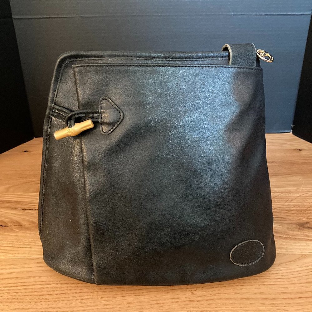 Longchamp Roseau Black Leather Shoulder Bag
